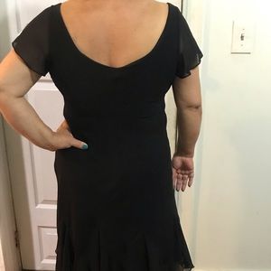 SL Fashions Women's Below the Knee Shift Evening Dress Gray Size 14W